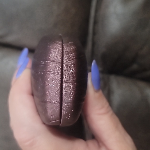 COTE D'AZUR burgundy maroon metallic sparkle glitter hard sunglass eyeglass case - Picture 6 of 7